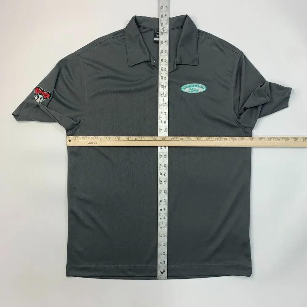 Nike Golf Shirt Mens M Medium Gray Arizona Diamondback D Backs Performance Golf